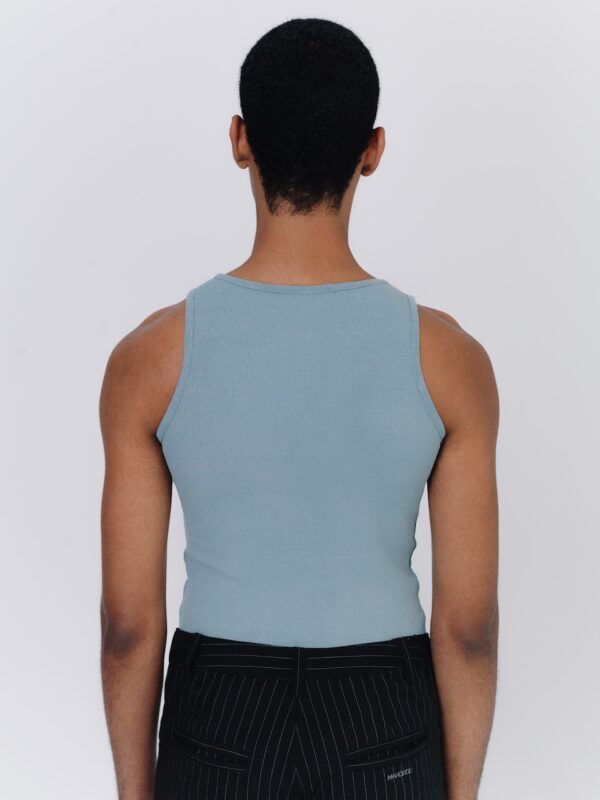 S3 Tanktop metal logo fitted - Grey blue