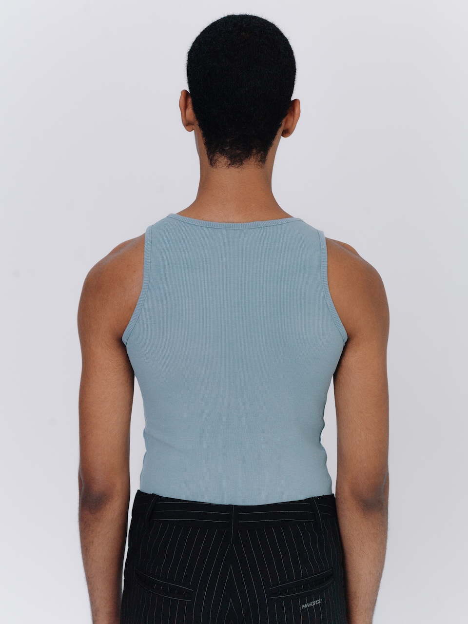 S3 Tanktop metal logo fitted - Grey blue