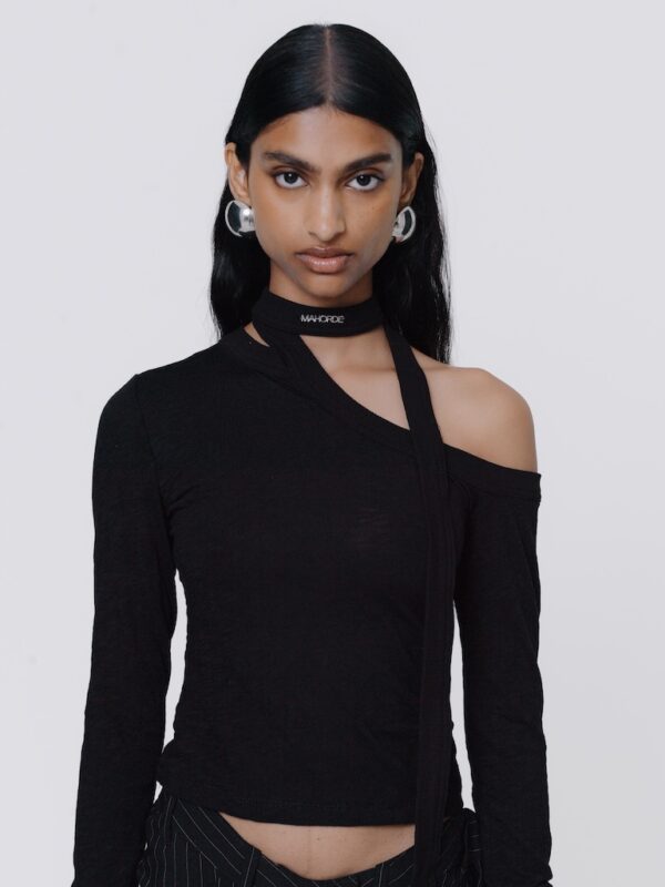 S3 Halla top fitted long sleeve - Black